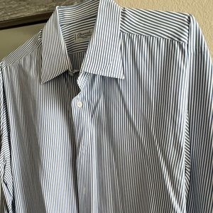 Blue Stripped Charvet Men’s Shirt 44.5/17.5